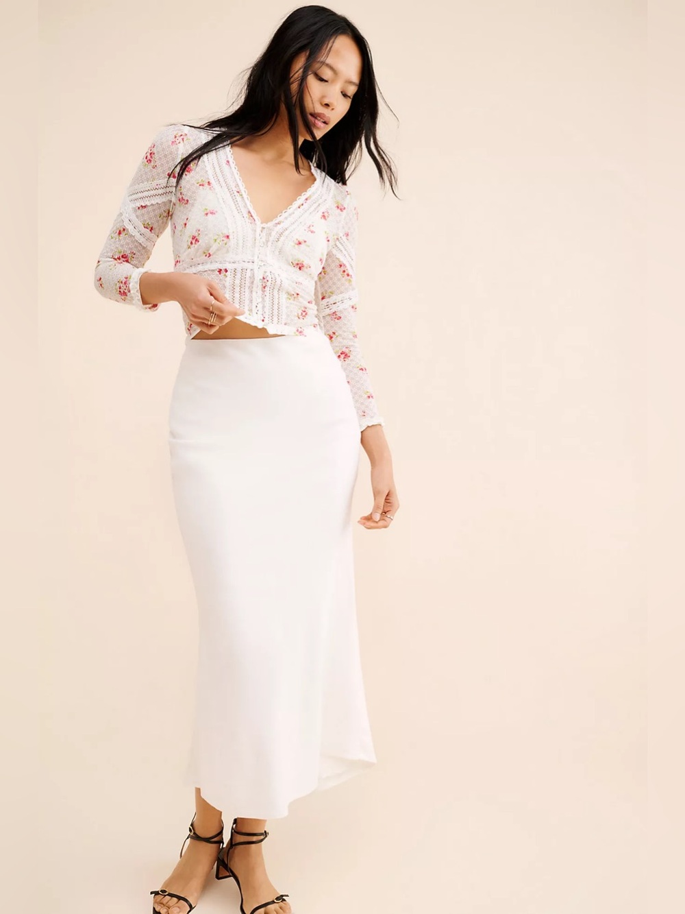 FREE PEOPLE Kika Printed Top Size S